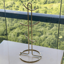 Suporte para Xícaras e Canecas em Aço Dourado 15,2cm