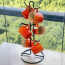 Suporte para Xícaras e Canecas em Aço Preto 15,2cm