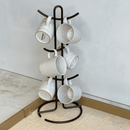 Suporte para Xícaras e Canecas em Aço Preto 15,2cm