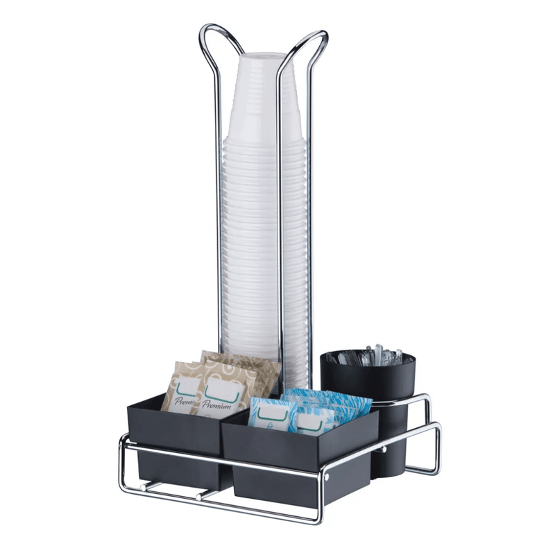 Organizador para Copos 50/80ml Saches Açúcar e Mexedor Preto