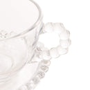 Xícara de Chá Cristal com Prato de Coração Pearl - 180 ml