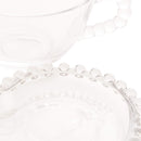 Xícara de Chá Cristal com Prato de Coração Pearl - 180 ml