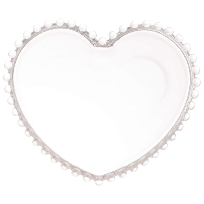 Xícara de Chá Cristal com Prato de Coração Pearl - 180 ml