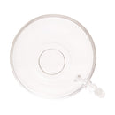 Xícara de Chá Cristal com Prato de Coração Pearl - 180 ml