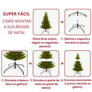 Árvore de Natal 2,10m de Altura - 1.286 Galhos - com luzes LED