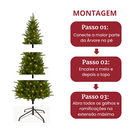 Árvore de Natal Nevada 180/210m - com Luzes LED Quentes e Multicoloridas