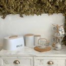 Lata Porta Mantimentos  Para Biscoitos Canister Branco