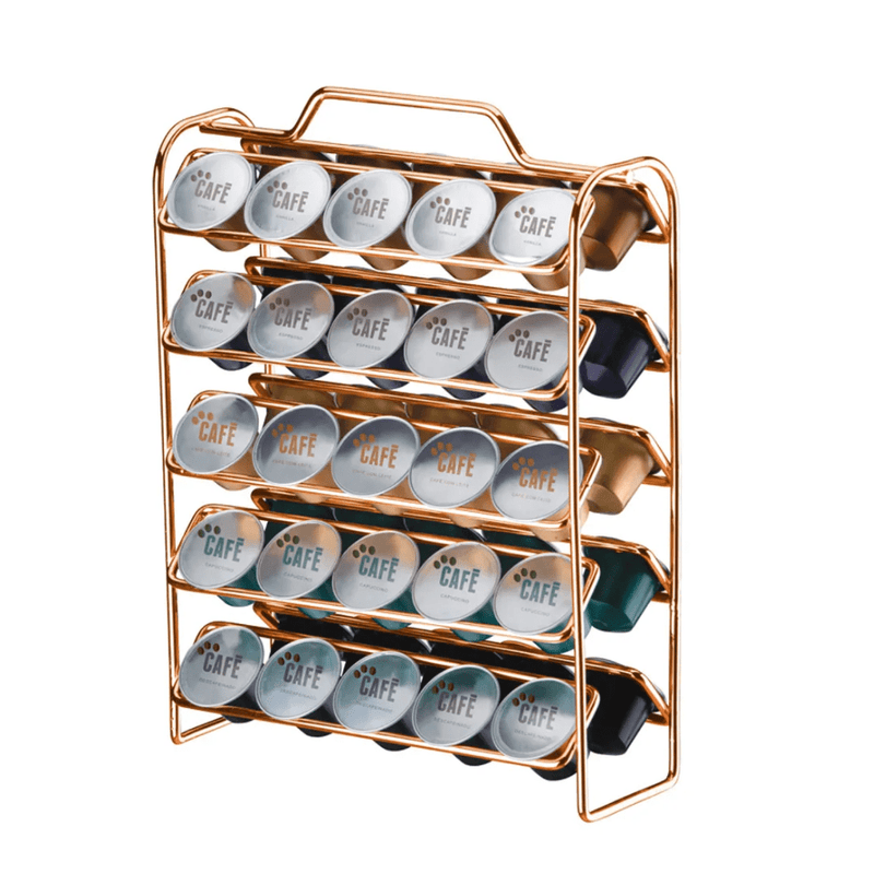 Organizador Porta Cápsulas de Café Nespresso Rose Gold
