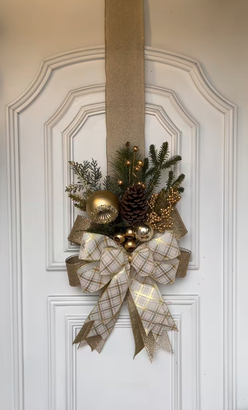 Escapulário Natalino Dourado e Xadrez