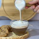 Xícara de Chá Coração com Prato Madeira Pinus 190ml