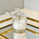 Açucareiro com Colher de Cristal New Butterfly com Fio de Ouro 250ml