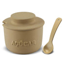 Açucareiro com Colher em Cerâmica Ocre