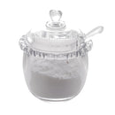 Açucareiro de Cristal Chumbo com Colher e Detalhes em Formato de Coração