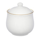 Açucareiro Royal Porcelana Branco e Borda Dourada 300ml