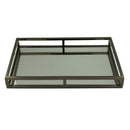 Bandeja Aço Inox com Espelho Preta Ônix - 41 cm