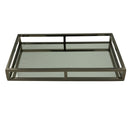 Bandeja Aço Inox com Espelho Preta Ônix - 41 cm