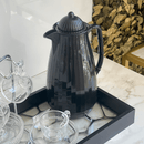 Garrafa Térmica de Plastico e Bambu Preto 1 Litro