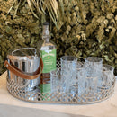 Bandeja de Metal com Espelho Cromado 50,5cm x 35cm