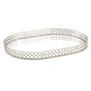 Bandeja de Metal com Espelho Cromado 50,5cm x 35cm