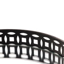 Bandeja de Metal com Espelho Singapura Preto 20cm x 4cm