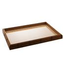 Bandeja Madeira Bambu com Sisal Natural 45 x 30cm