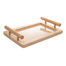 Bandeja Retangular com Alças e Fundo em Treliça 30cm