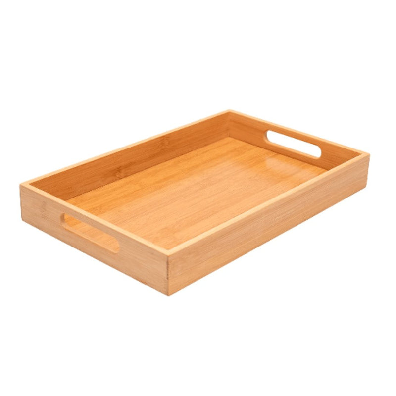 Bandeja Retangular em Bambu 40cm