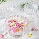 Bomboniere Potiche Geneva com Pé e Tampa de Cristal 18cm