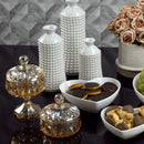 Bomboniere Potiche Louise Cristal de Chumbo com Pé Âmbar 18cm