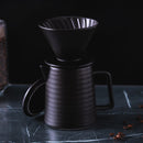 Bule com Tampa e Suporte para Filtro em Cerâmica Preta 600ml