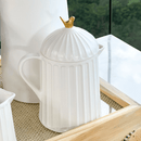 Bule com Tampa em Cerâmica Branco 600ml Colibri