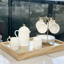 Bule com Tampa em Cerâmica Branco 600ml Colibri