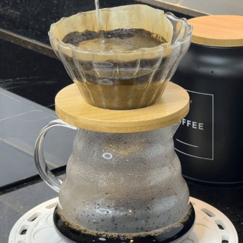 Cafeteira e Filtro de Vidro Borossilicato 500ml