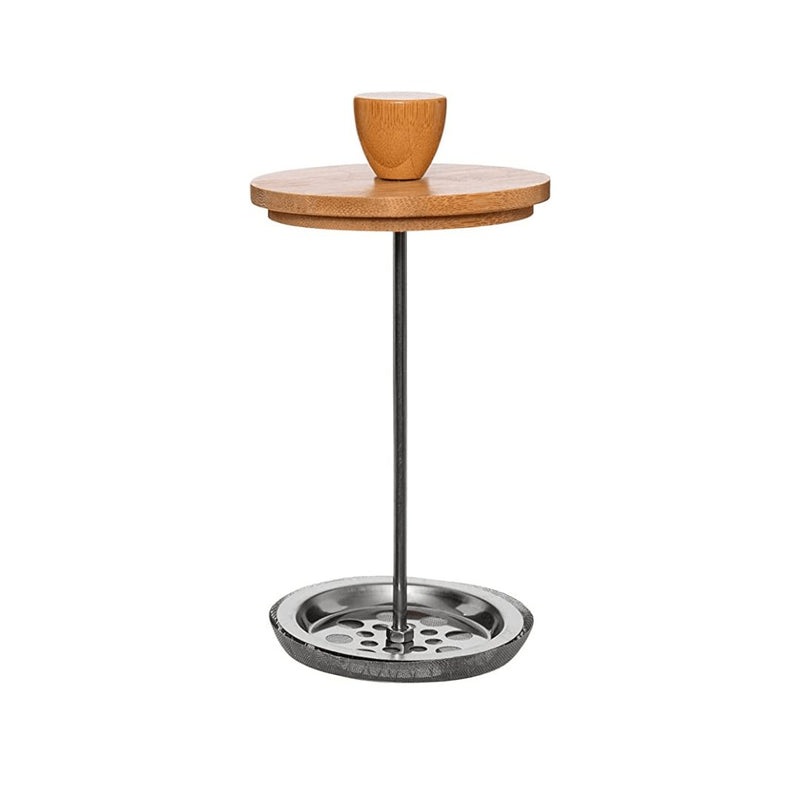 Cafeteira Francesa de Vidro com Tampa em Bambu 600ml
