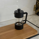 Cafeteira Francesa Prensa Vidro Borossilicato e Plástico Preta 420ml