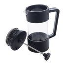 Cafeteira Francesa Prensa Vidro Borossilicato e Plástico Preta 420ml