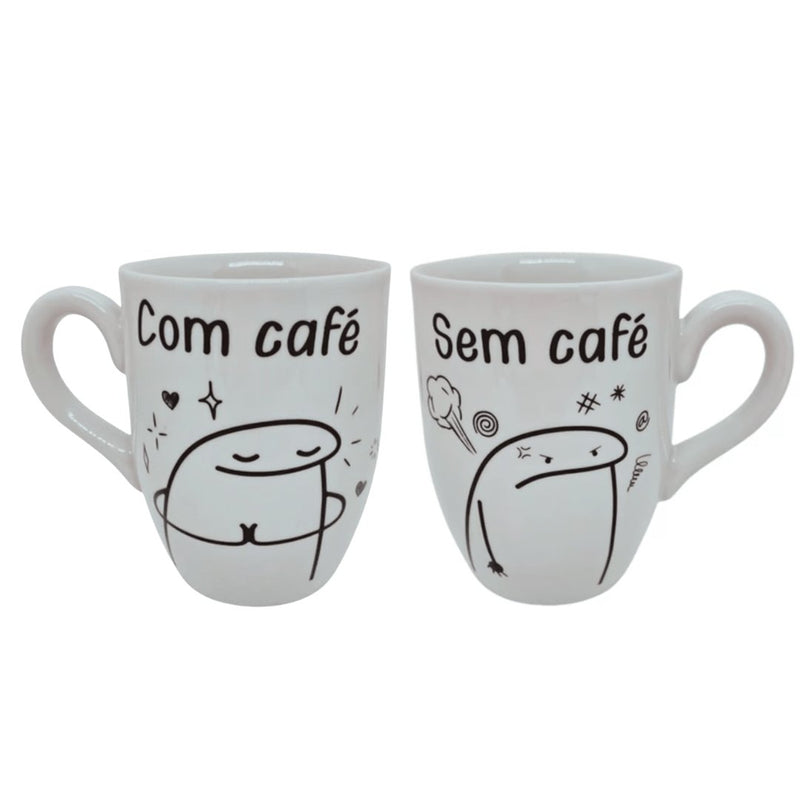 Caneca de Porcelana Meme Branca 350ml