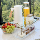 Chaleira de Vidro Borossilicato com Tampa em Bambu 600ml