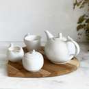 Conjunto 3 Peças Porcelana Para Chá e Café Birds Branco