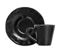 Conjunto 6 Xicara Cafe Linha Amassada Preto Fosco 100 ml