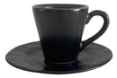 Conjunto 6 Xicara Cafe Linha Amassada Preto Fosco 100 ml