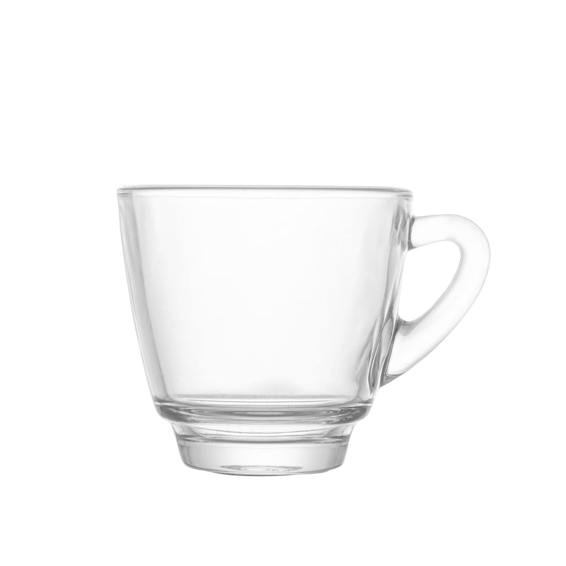 Conjunto 6 Xícaras de Café 75ml com Pires e Suporte Coração de Madeira Pinus