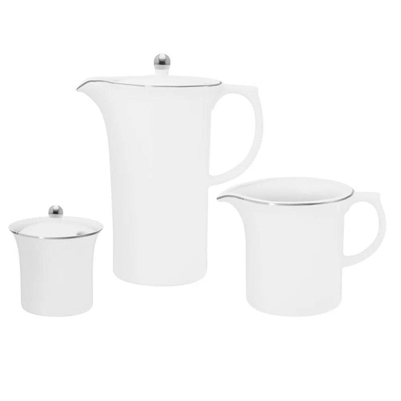 Conjunto de Café Isabel em Porcelana Branco 3 Peças
