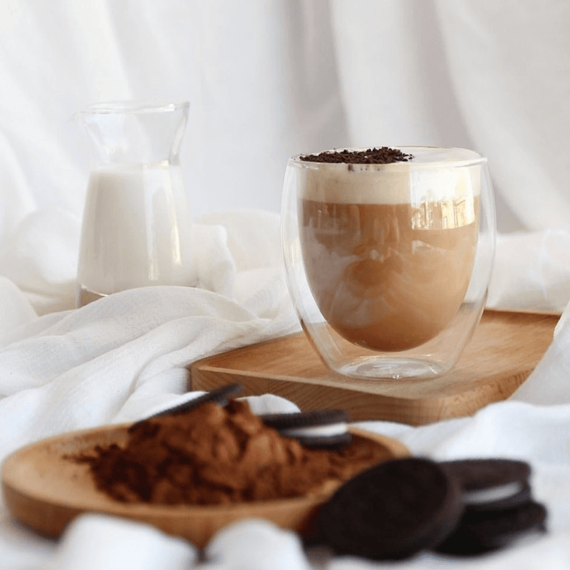 Copo para Café Parede Dupla em Vidro Borossilicato Transparente 70ml