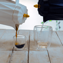 Copo para Chá Parede Dupla em Vidro Borossilicato Transparente 260ml