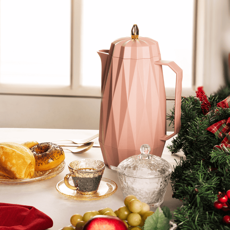 Garrafa Térmica de Plástico Diamond Rosa 1 Litro