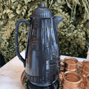 Garrafa Térmica de Plastico e Bambu Preto 1 Litro