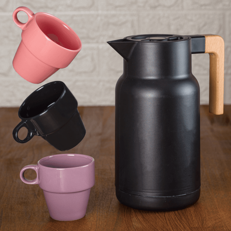 Garrafa Térmica de Plástico Organic Preta 1 Litro