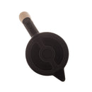 Garrafa Térmica Nórdica com Cabo de Madeira Preta 1 Litro