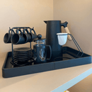 Garrafa Térmica Nórdica com Cabo de Madeira Preta 1 Litro